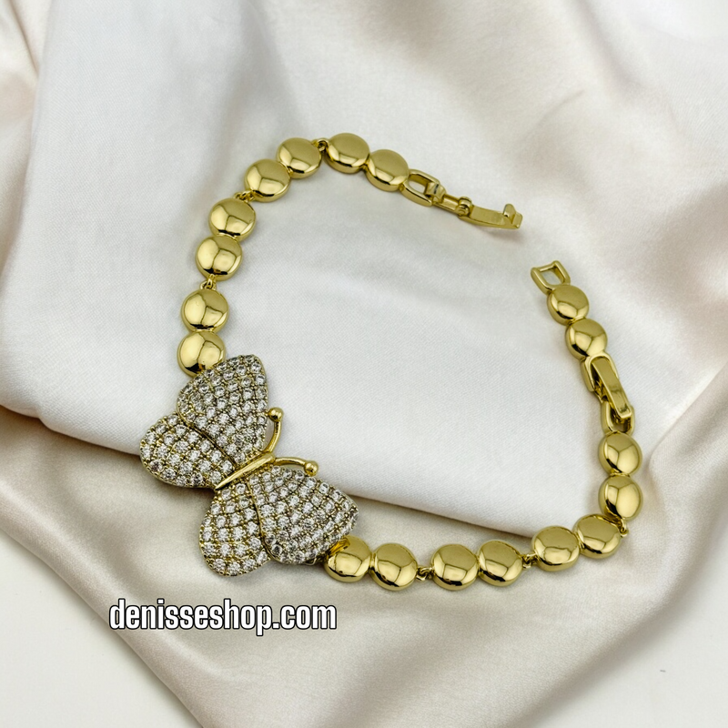 14K BUTTERFLY GOLD BRACELET BR348