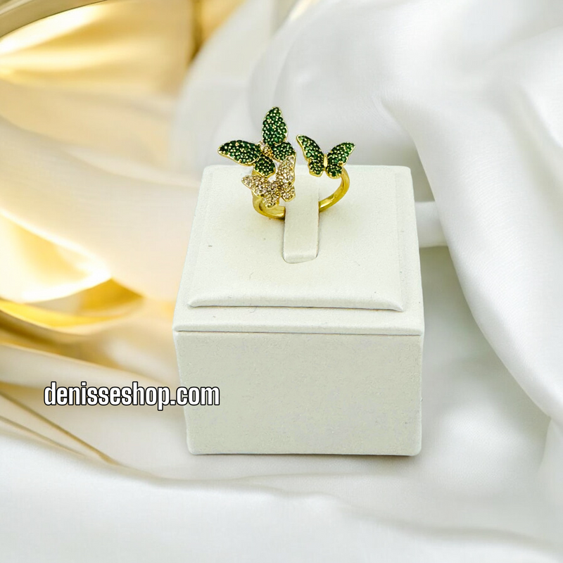 14K ADJUSTABLE BUTTERFLY RING RG221