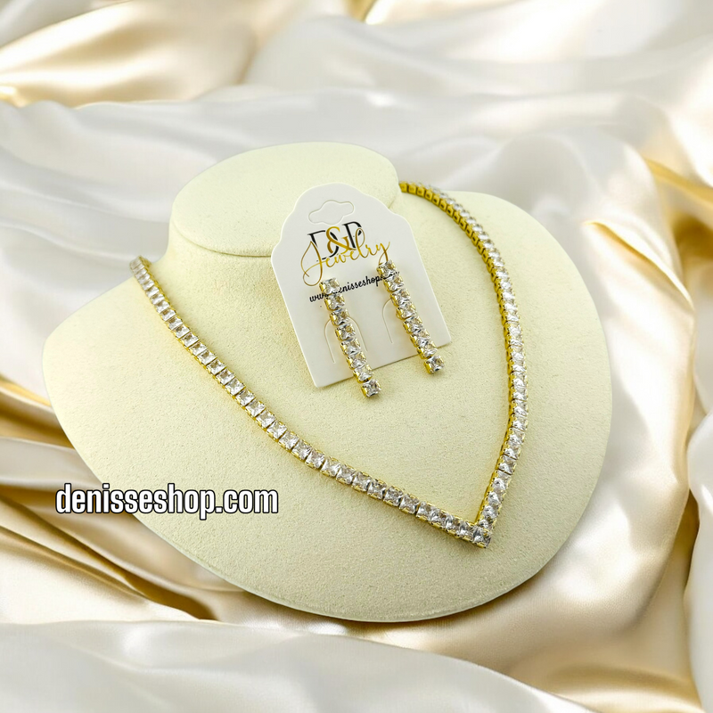 14K ELEGANT WHITE NECKLACE N22