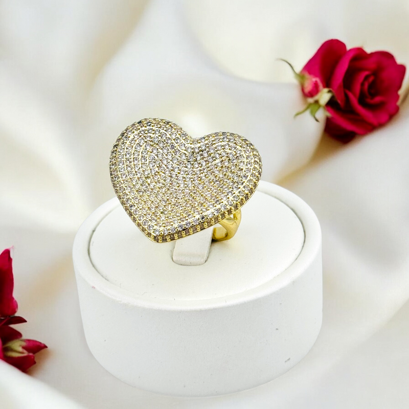 14K WOMEN HEART RING RG349