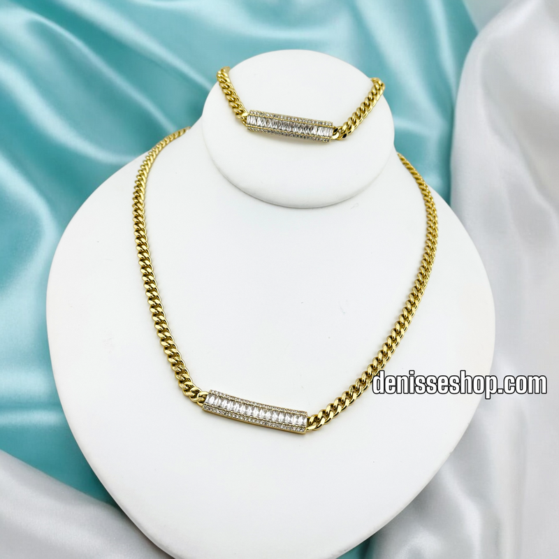 14K ELEGANT CUBAN NECKLACE N222