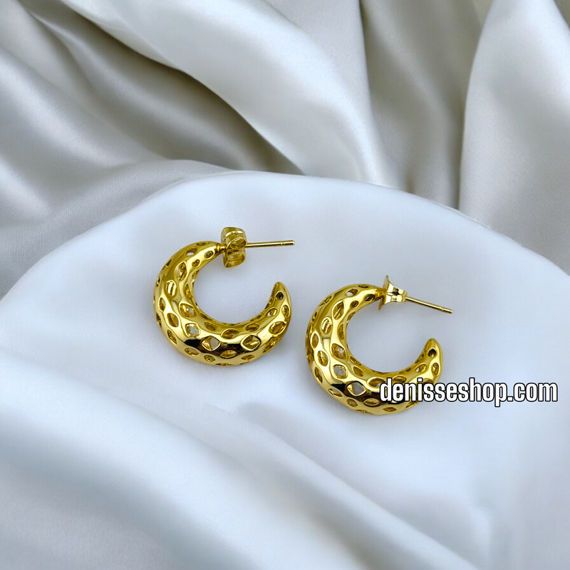 14K GOLD HALF HOOP EARRING HP518