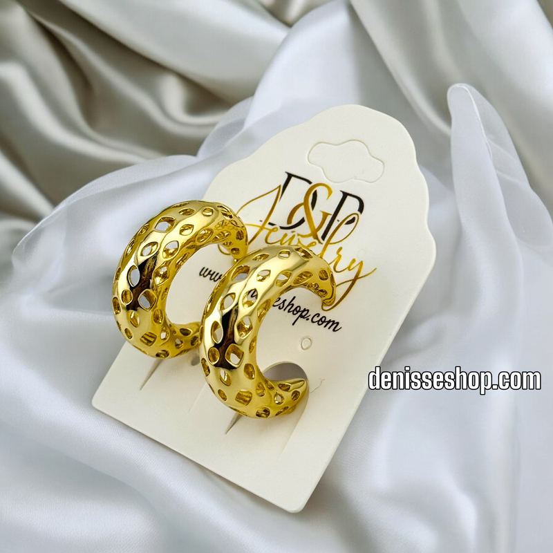 14K GOLD HALF HOOP EARRING HP518