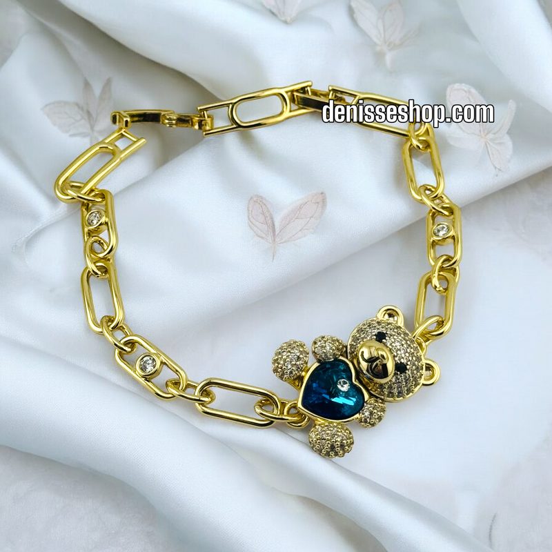 14K BLUE BEAR BRACELET BR502