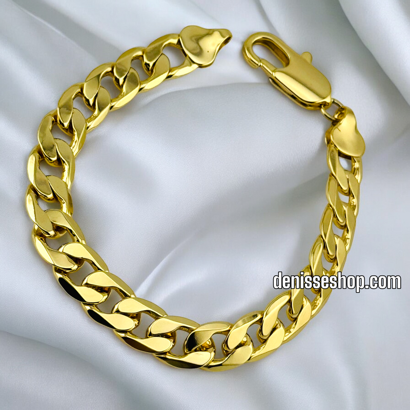 14K 12MM MEN CUBAN BRACELET BR592