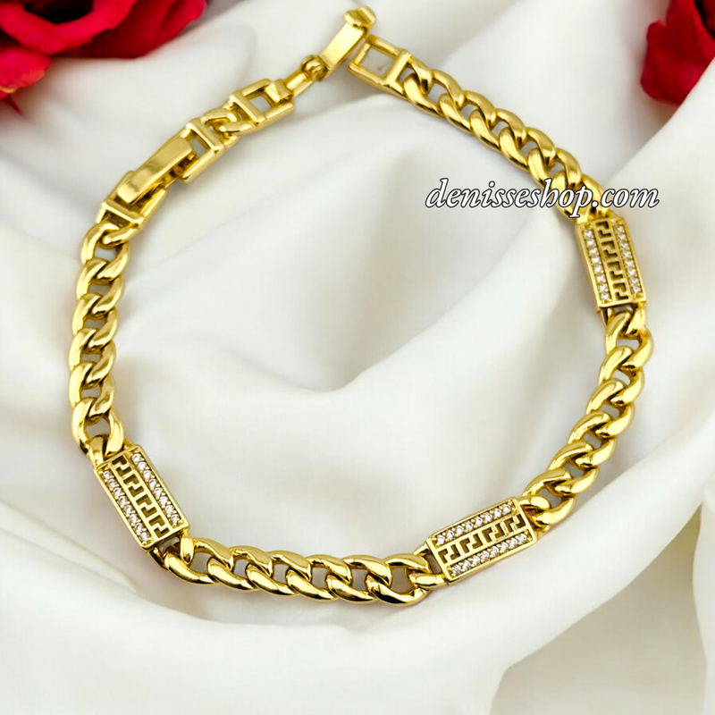 14K CUBAN DESIGN BRACELET BR669