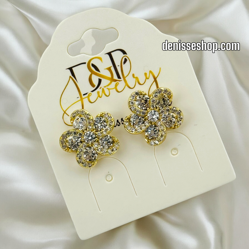 14K FLOWER EARRING E614