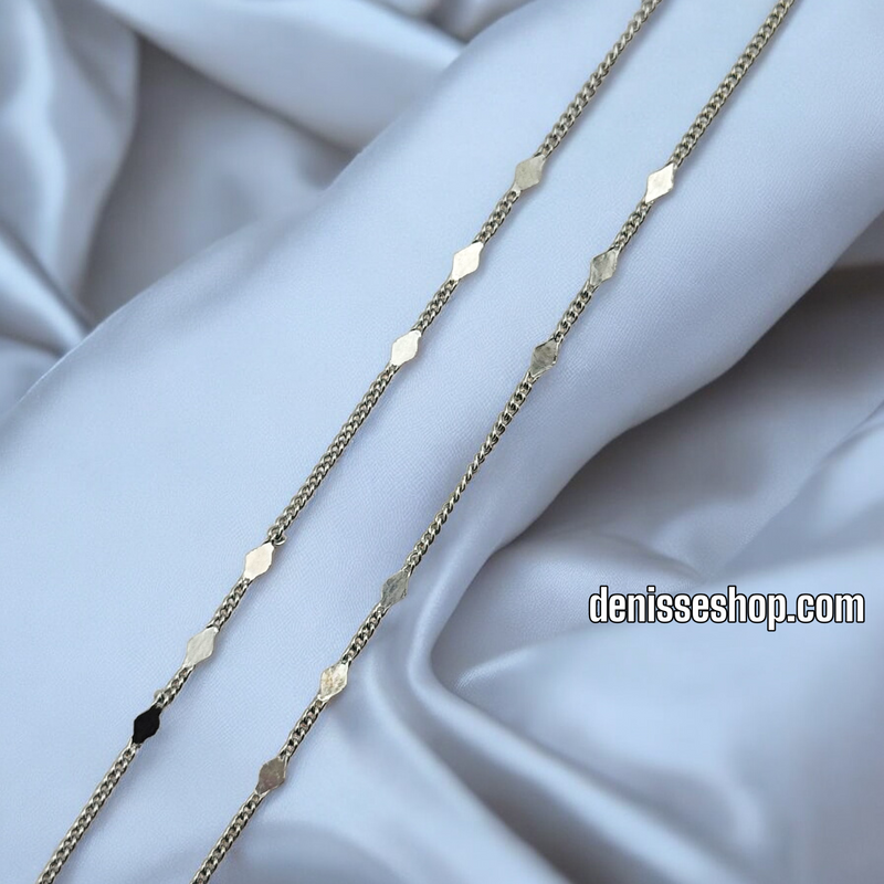 14K SILVER THIN MIRROR DESIGN CHAIN CH061