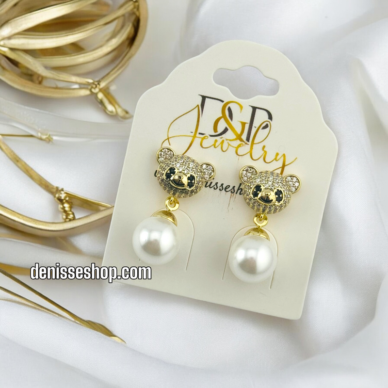 14K PANDA  EARRING E642