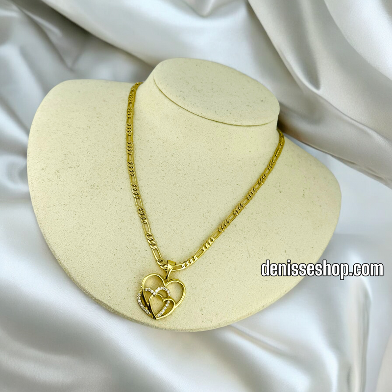 14K / HEARTS PENDANT P571