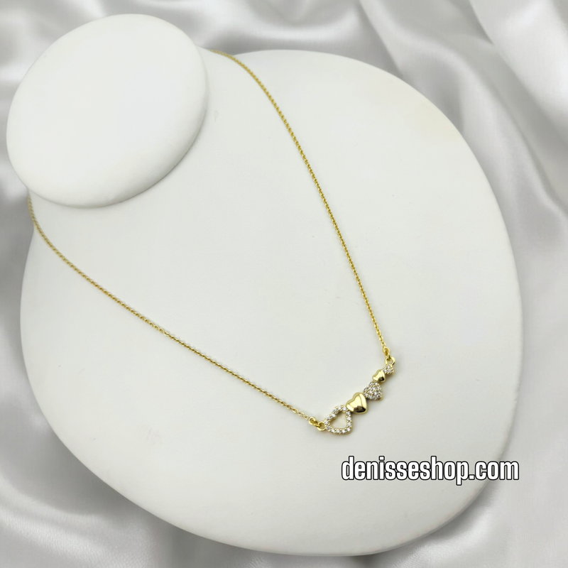 14K HEARTS NECKLACE 18&