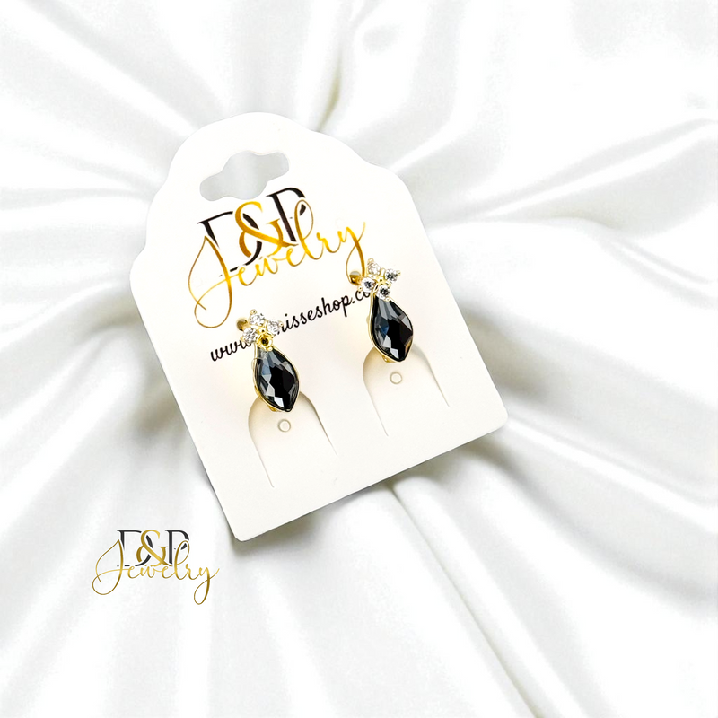 14K BLACK HUGGIE EARRING E1037