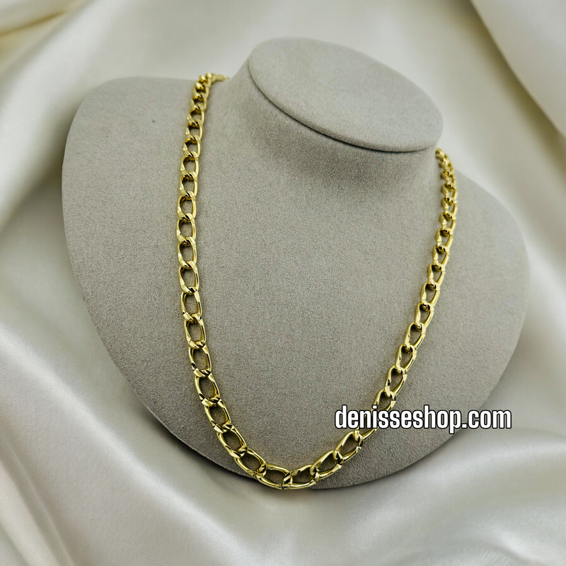 TAPERED CURB GOLD CHAIN 5MM C1092