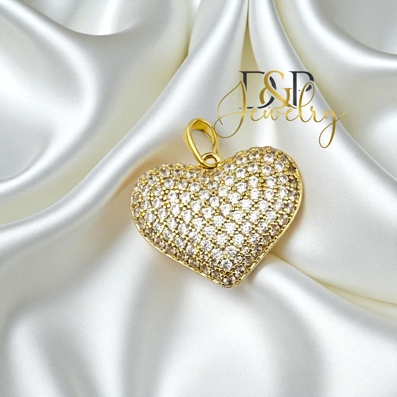 14K FASHION HEART PENDANT P870