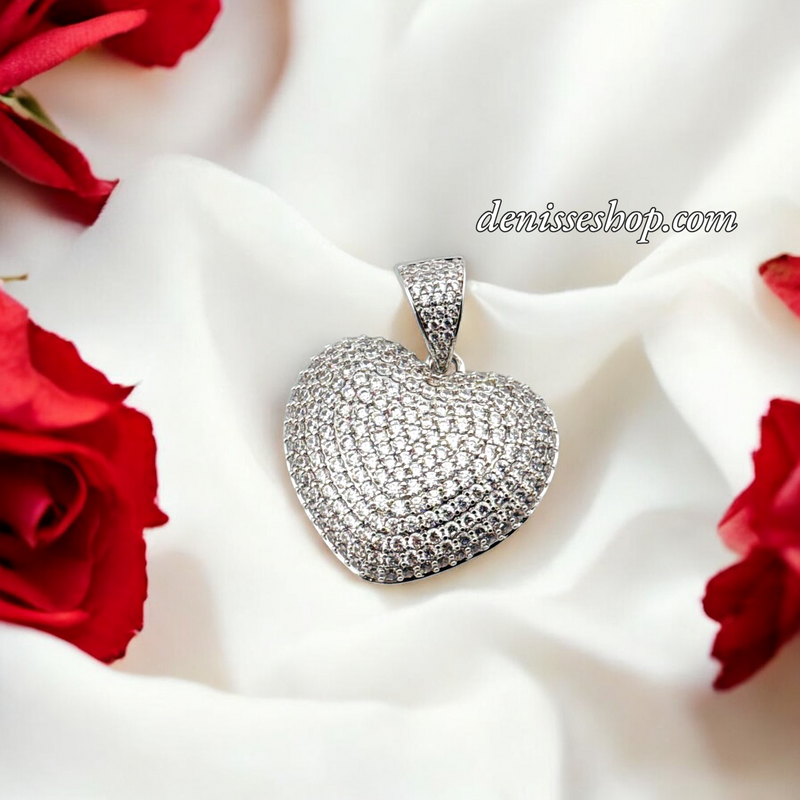 SILVER WOMAN HEART PENDANT P691