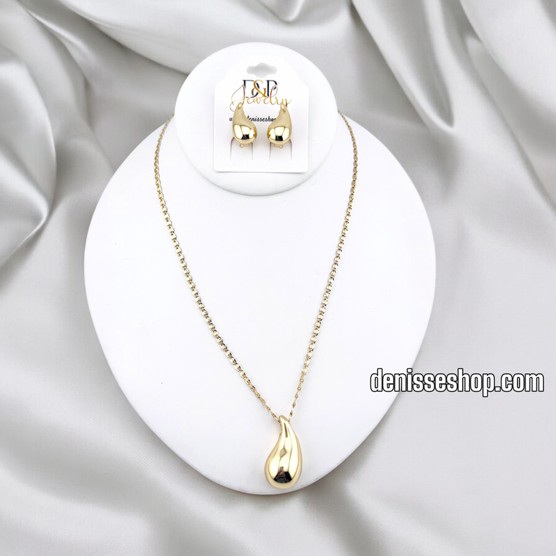 14K FASHION GOLD DROP NECKLACE SET N220