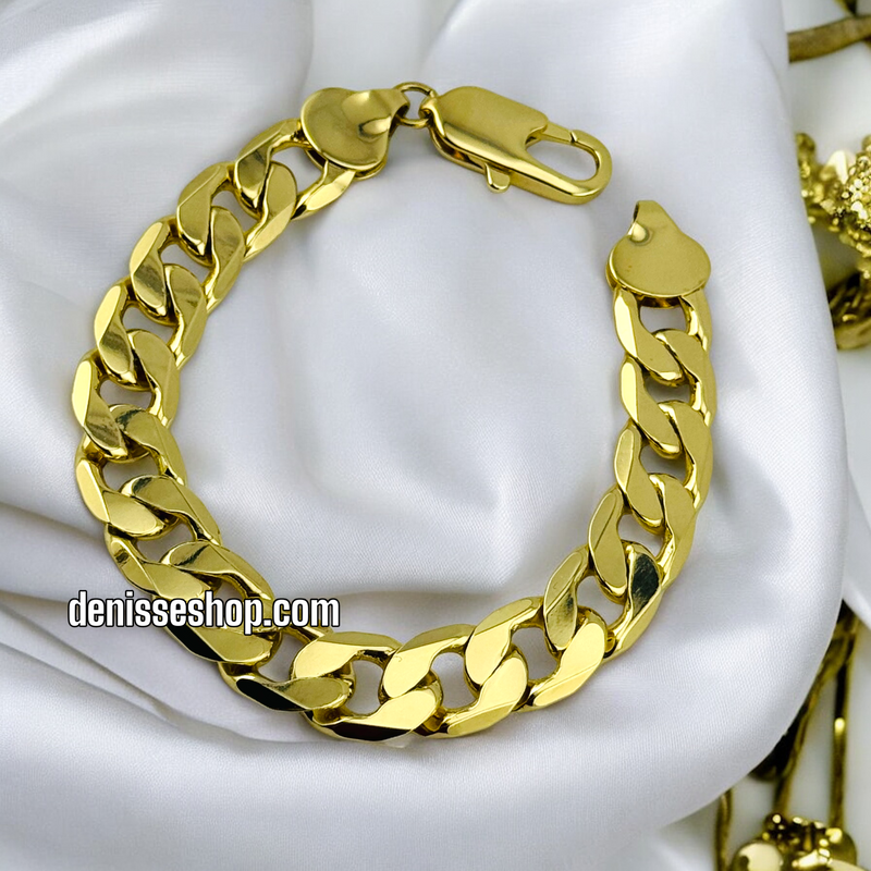 14K CUBAN MEN BRACELET BR458