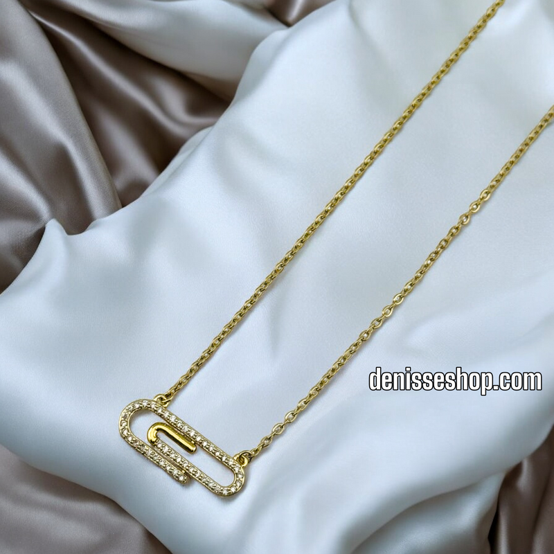 14K / WOMEN PAPER CLIP NECKLACE N113