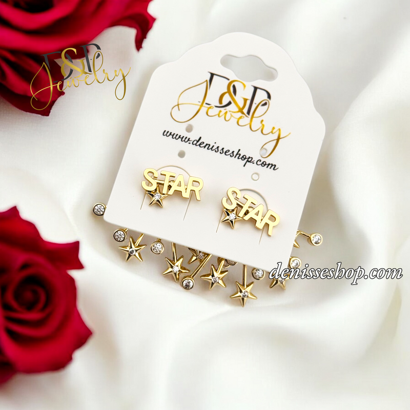 14K FASHION STAR EARRING E811