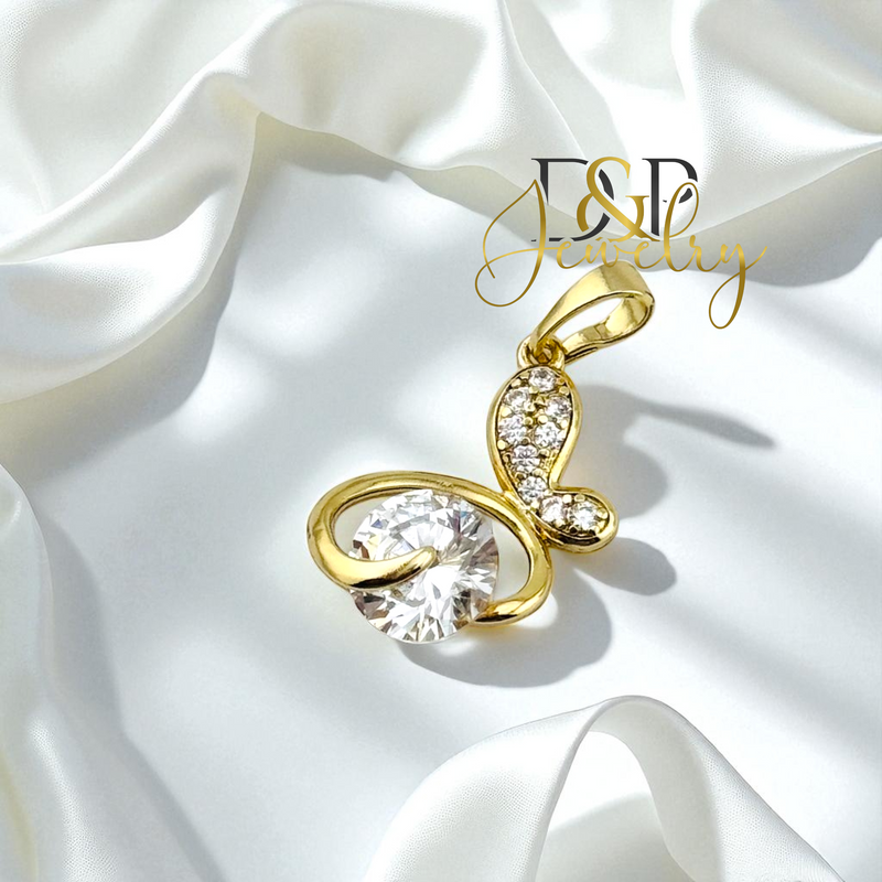 14K BUTTERFLY PENDANT P876