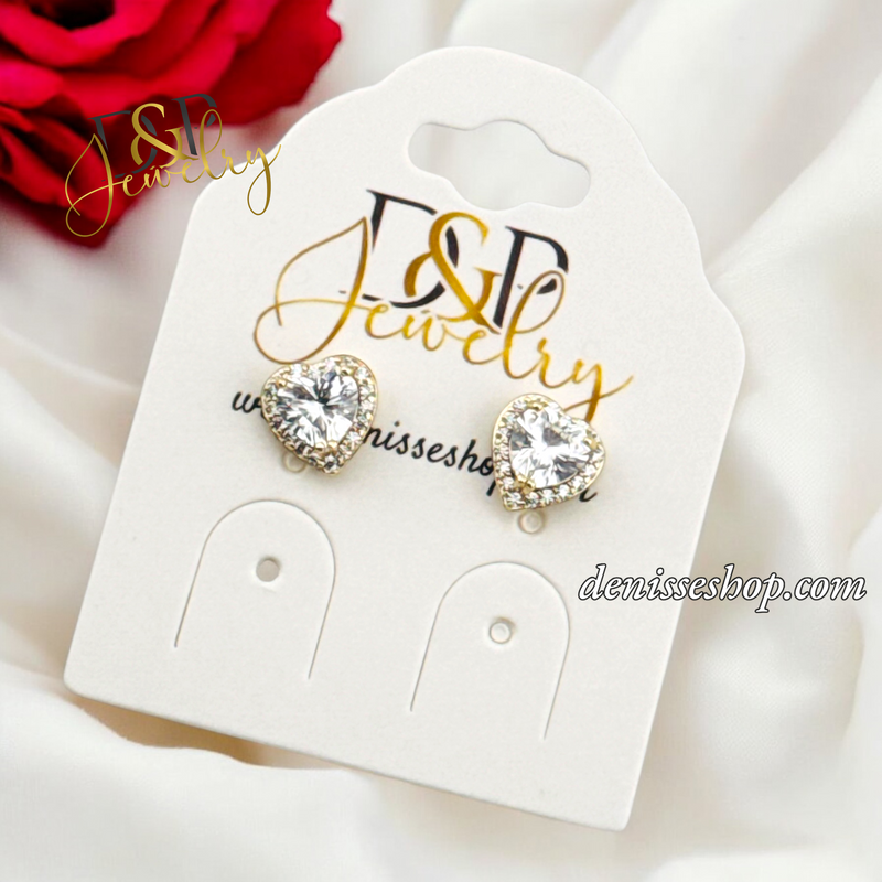 14K SMALL HEART EARRING E809