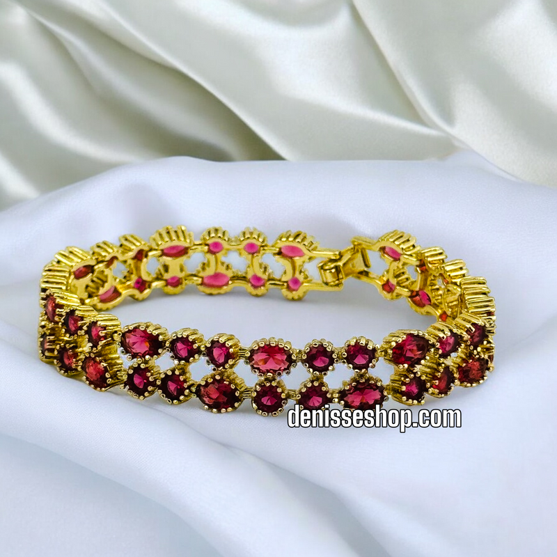 14K RUBY BRACELET BR446