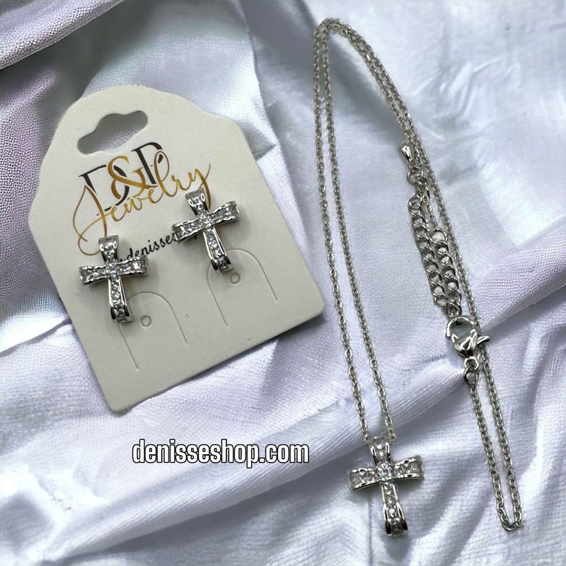 14K CROSS NECKLACE SET C1158