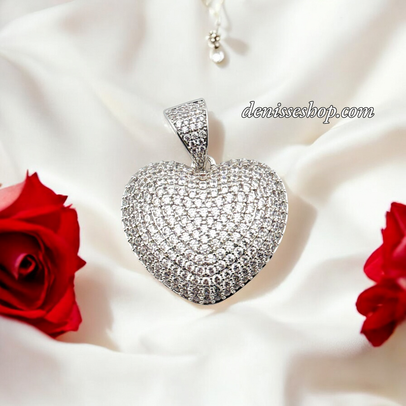 SILVER WOMAN HEART PENDANT P691