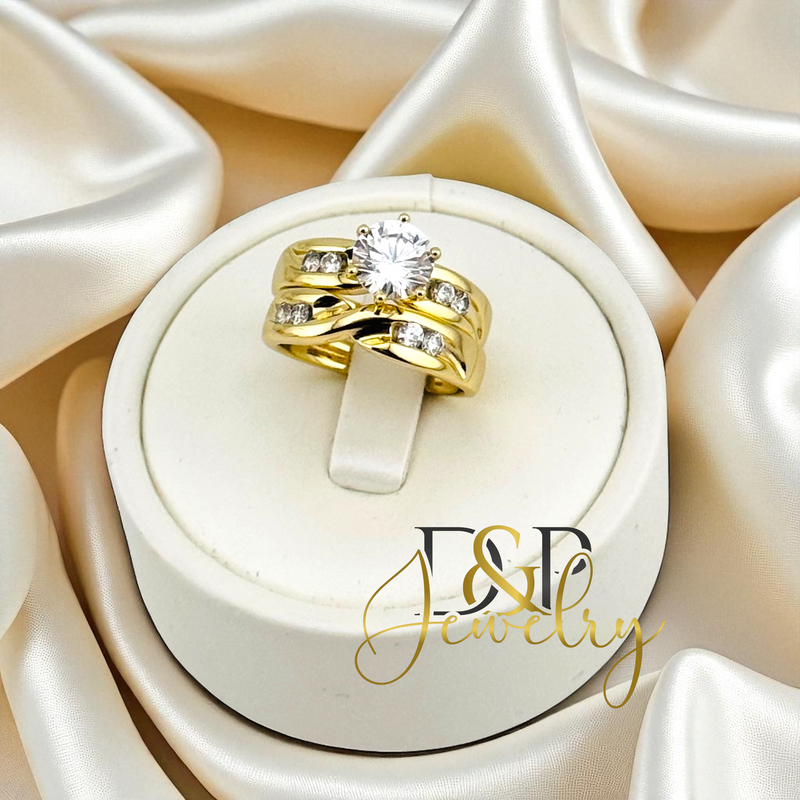 14K DOUBLE WEDDING RING RG395