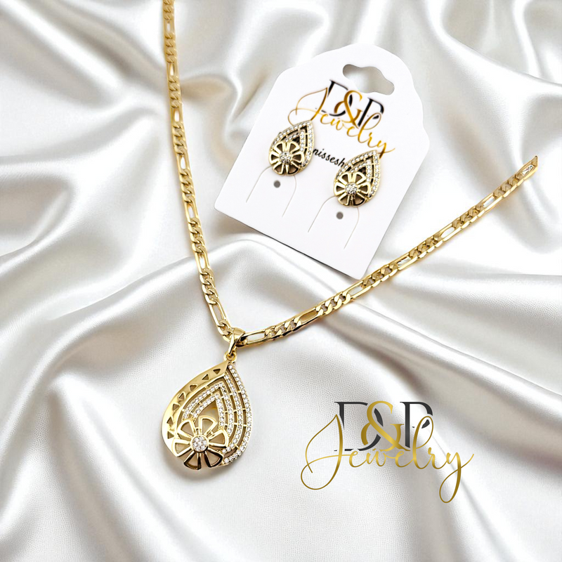 14K ELEGANT NECKLACE SET N273