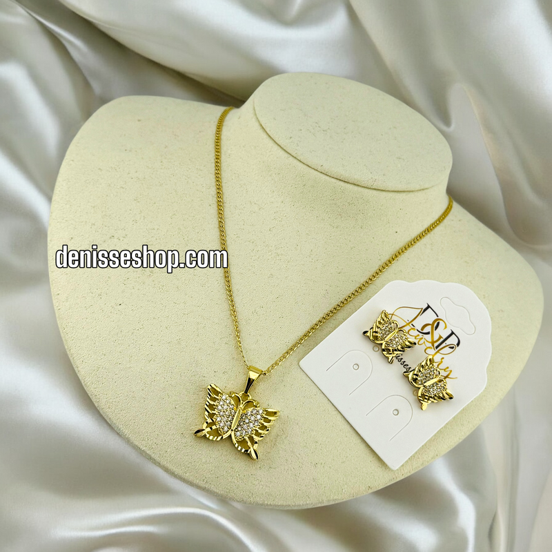 14K / WOMEN / BUTERFLY NECKLACE SET N117