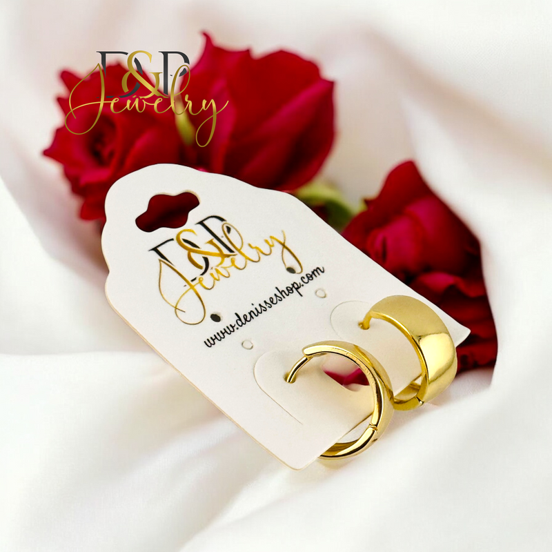 14K MEDIUM GOLD HOOP HP702