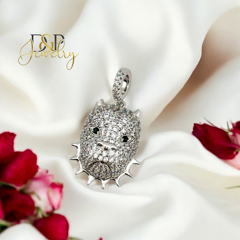 SILVER BULLDOG PENDANT P795