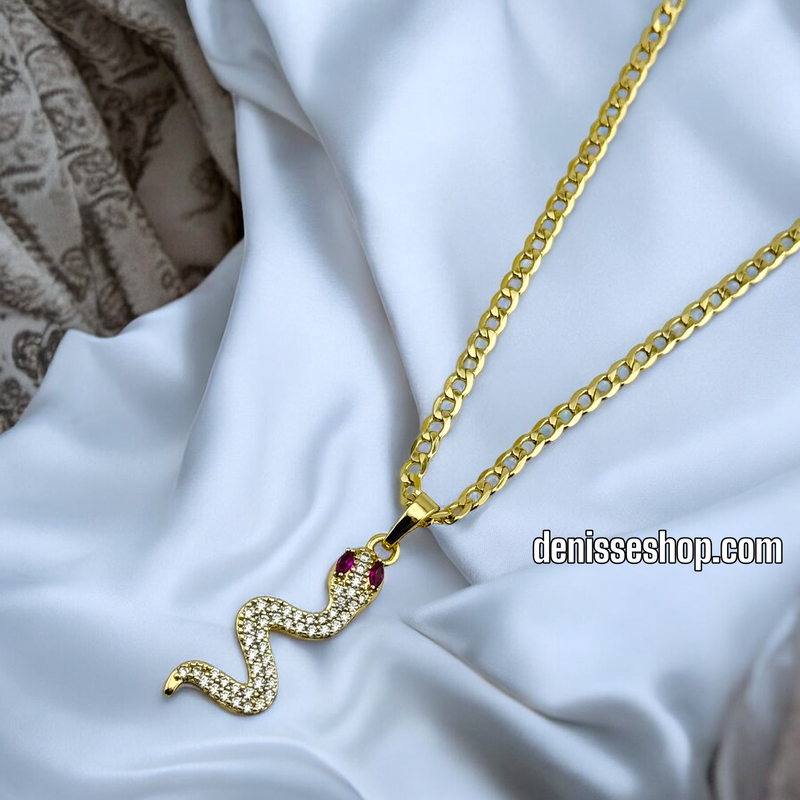 14K /   SNAKE PENDANT P596