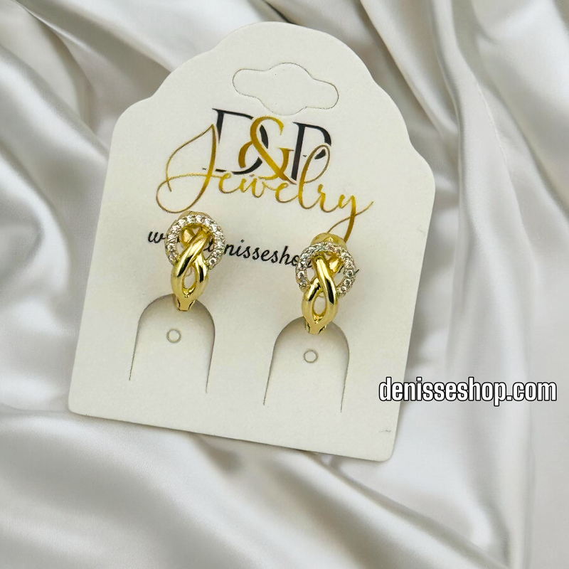 14K SMALL INFINITY HOOP EARRINGS HP591