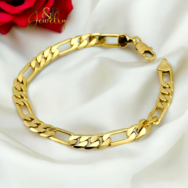 14K FIGARO MEN BRACELET 8.5&