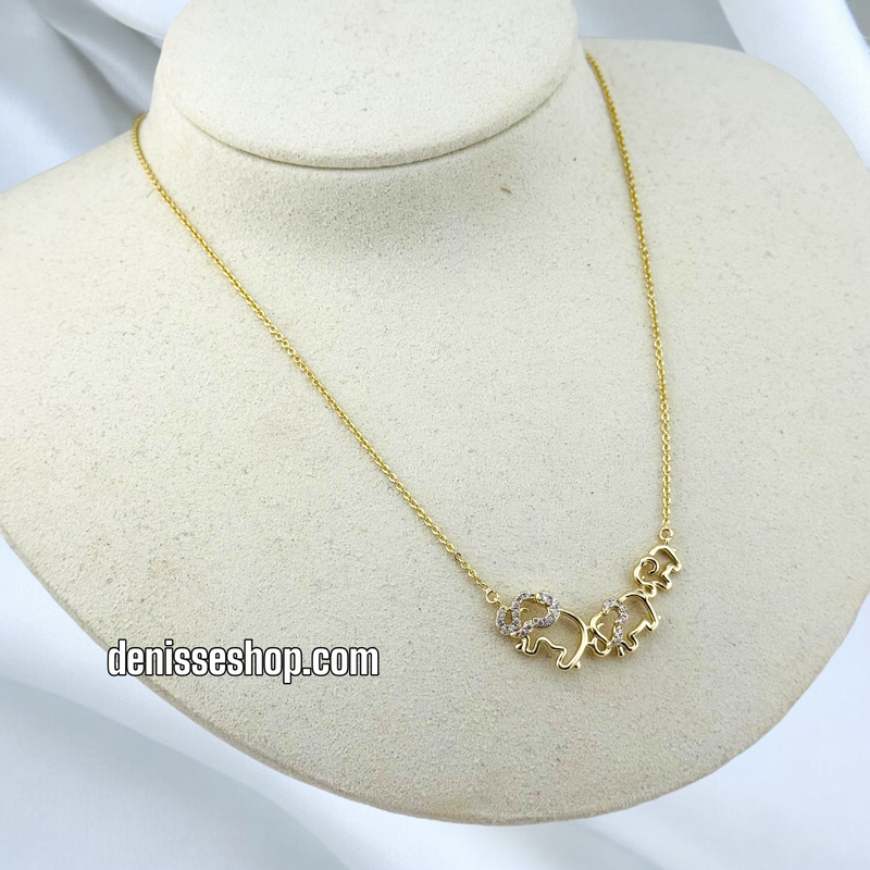 14K ELEPHANTS NECKLACE 18&