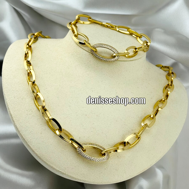 14K FASHION GOLD NECKLACE SET N73