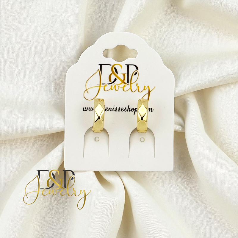 14K PLAIN HOOP EARRING HP858