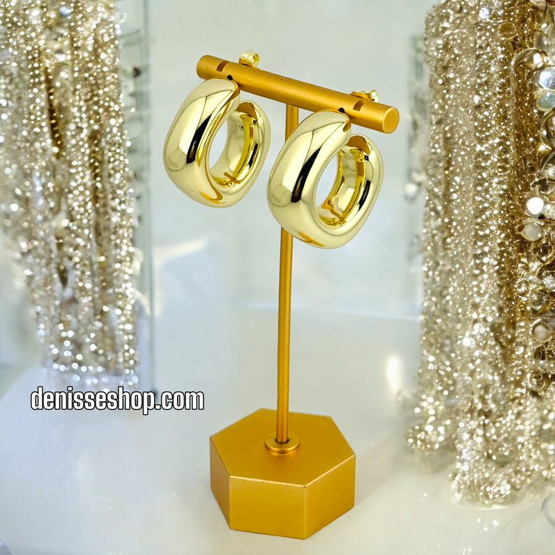 14K FASHION GOLD EARRING E598