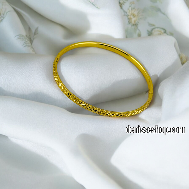 14K FASHION GOLD BANGLE BR484