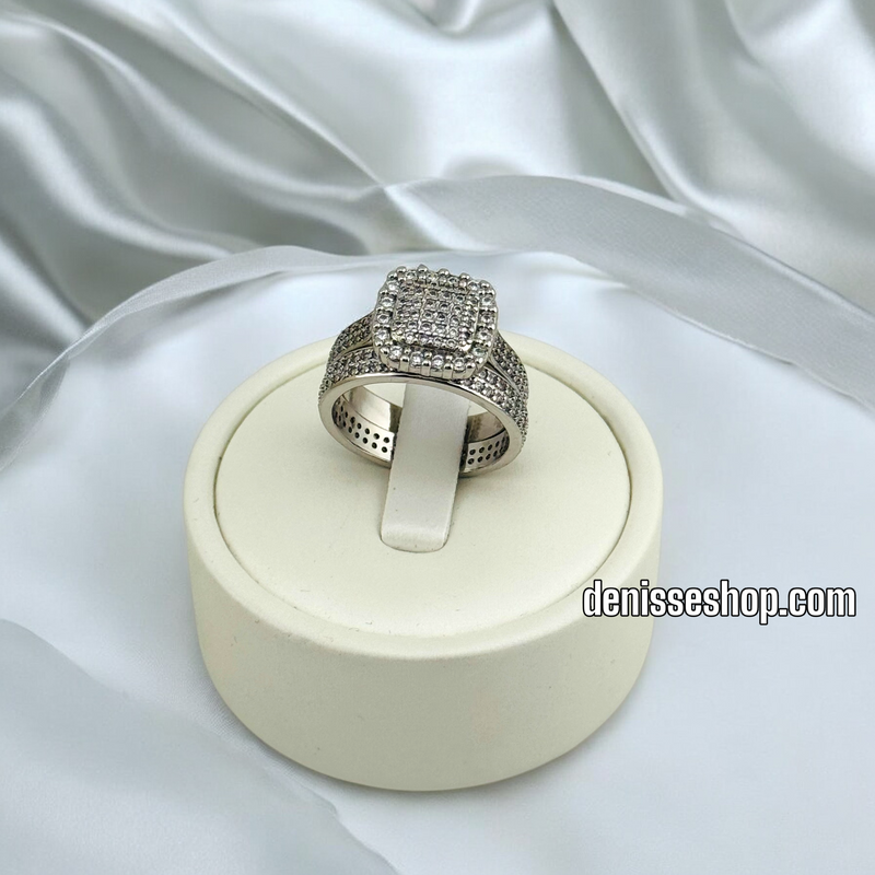 14K WOMEN/SILVER FASHION DOUBLE RING RG328