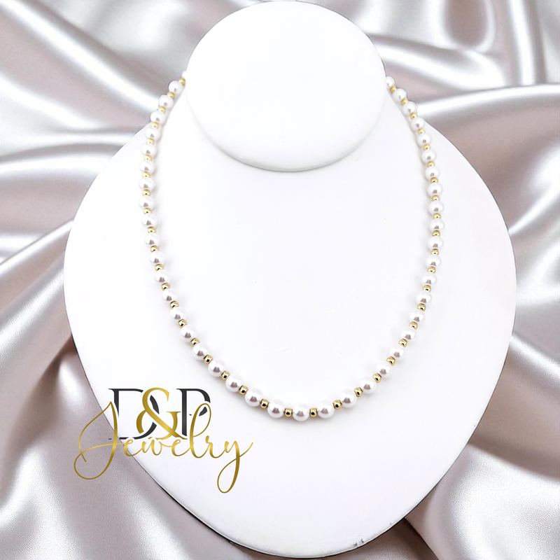 14K ELEGANT PEARL NECKLACE SET N281