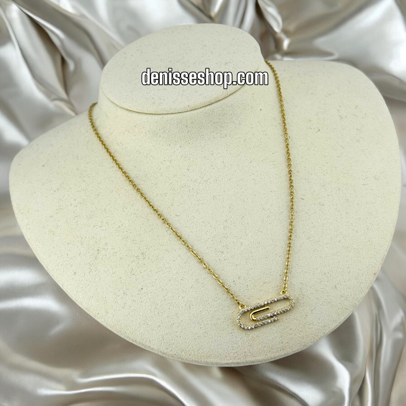 14K / WOMEN PAPER CLIP NECKLACE N113