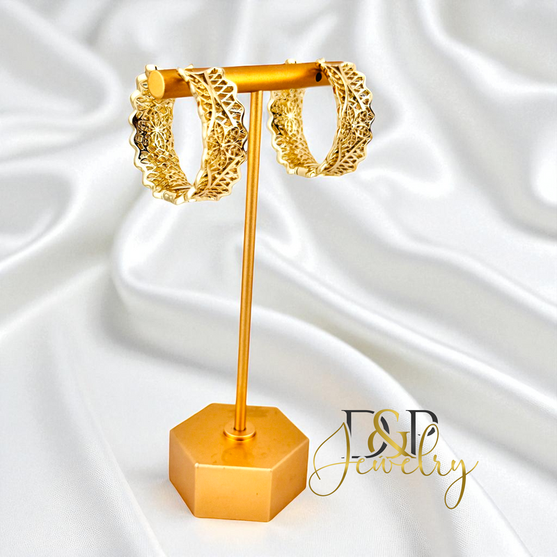 14K GOLD HOOP EARRING HP785