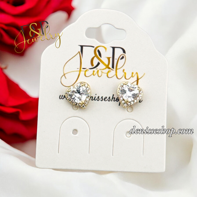 14K SMALL HEART EARRING E809