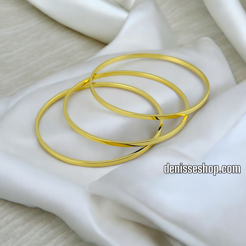 14K THREE BANGLE SET BR483