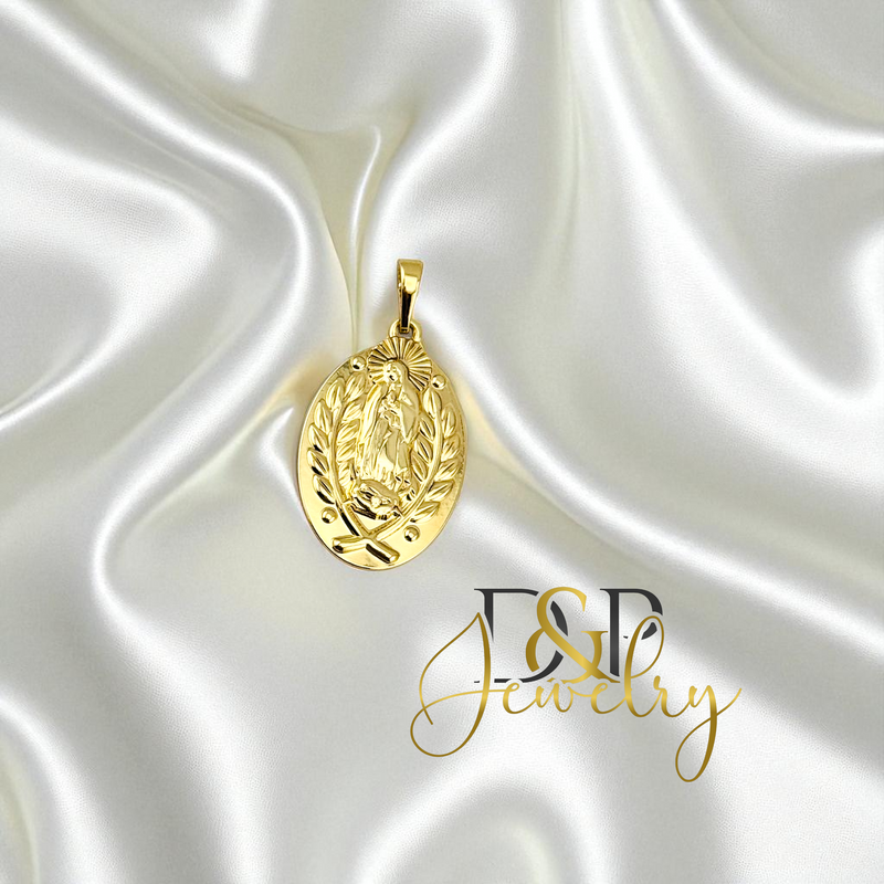 14K WOMEN / MEN VIRGIN MARY PENDANT P730