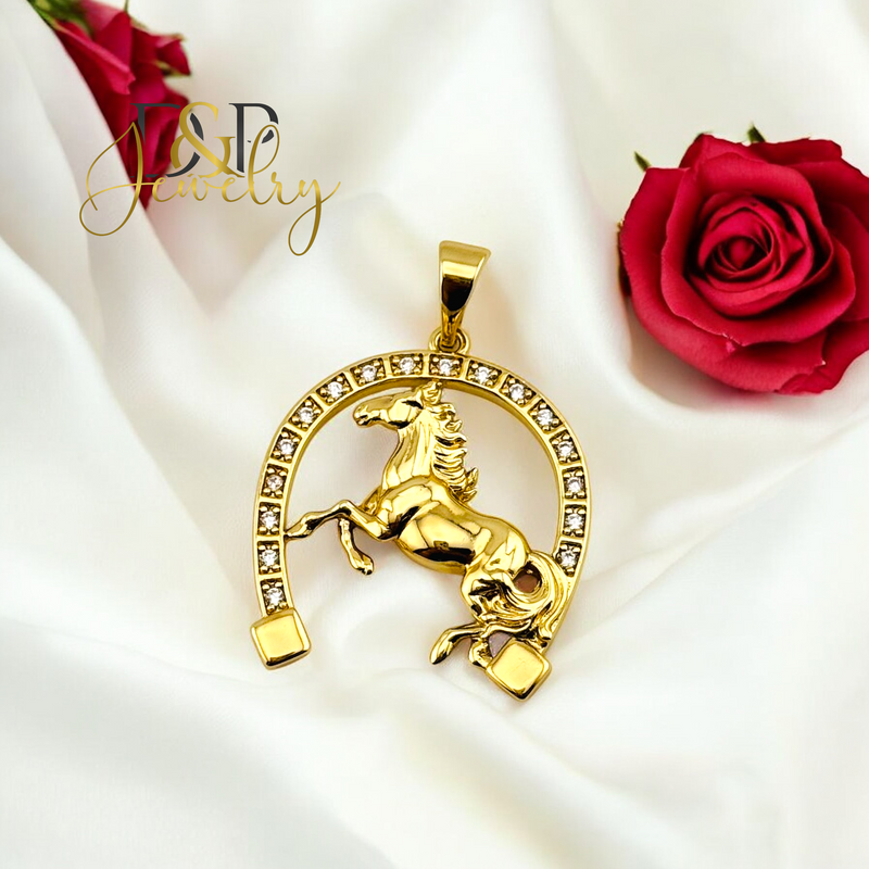 14K HORSE MEN PENDANT P432