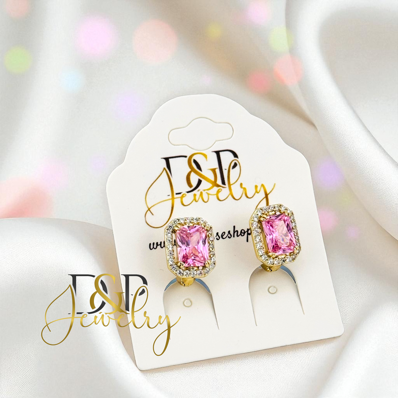 14K PINK EARRING E916